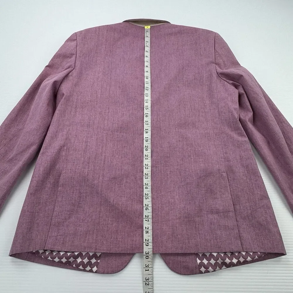Linea Uomo 44R Dusty Pink Linen Blend Sport Coat Blazer Casual Jacket 44 Regular